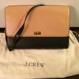 J.crew Edie Grand bag black camel purse